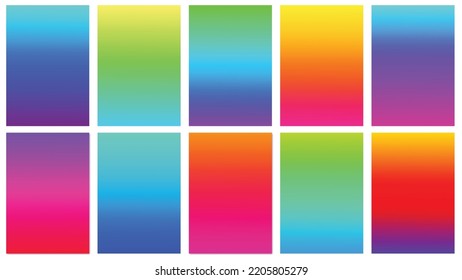 Gradient set  Colourful gradient pallete 