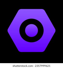 Gradient Settings Icon. Settings Symbol on Black Background