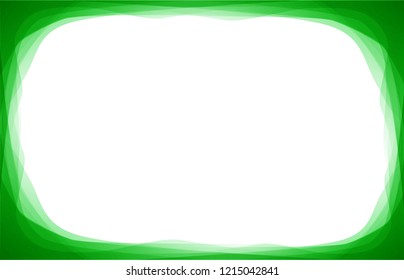 Gradient shade blending green color border frame with blank space. Abstract template for presentation background vector.