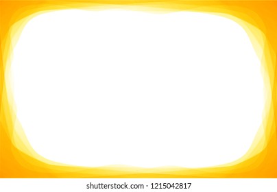 Gradient shade blending orange yellow color border frame with blank space. Abstract template for presentation background vector.