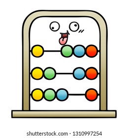 gradient shaded cartoon of a abacus