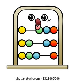 gradient shaded cartoon of a abacus