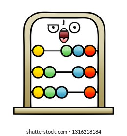 gradient shaded cartoon of a abacus