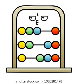 gradient shaded cartoon of a abacus