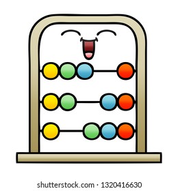 gradient shaded cartoon of a abacus