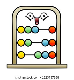 gradient shaded cartoon of a abacus