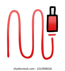 gradient shaded cartoon of a audio plug