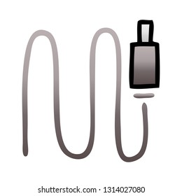 gradient shaded cartoon of a audio wire