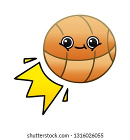 gradient shaded cartoon of a basketball