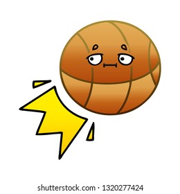 gradient shaded cartoon of a basketball