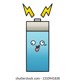 gradient shaded cartoon of a battery