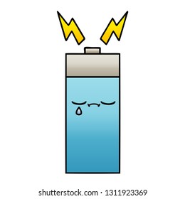 gradient shaded cartoon of a battery