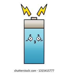 gradient shaded cartoon of a battery