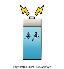 gradient shaded cartoon of a battery