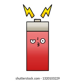 gradient shaded cartoon of a battery