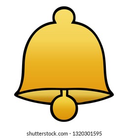 gradient shaded cartoon of a brass bell