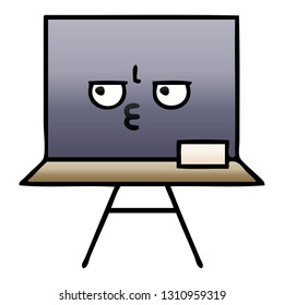 caricatura sombreada de degradado de una pizarra