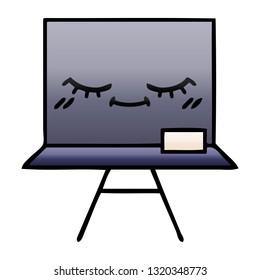 gradient shaded cartoon of a chalkboard