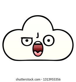 gradient shaded cartoon of a cloud