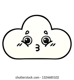 gradient shaded cartoon of a cloud