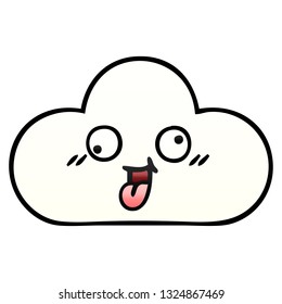 gradient shaded cartoon of a cloud
