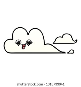 gradient shaded cartoon of a clouds