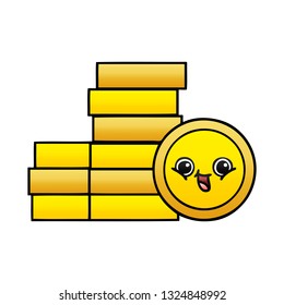 gradient shaded cartoon of a coins