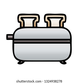 gradient shaded cartoon of a double toaster