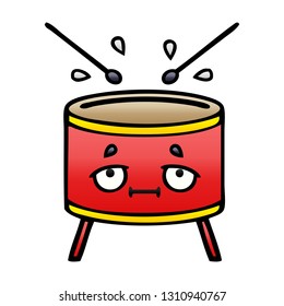 gradient shaded cartoon of a drum