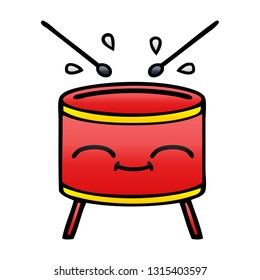 gradient shaded cartoon of a drum
