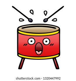 gradient shaded cartoon of a drum