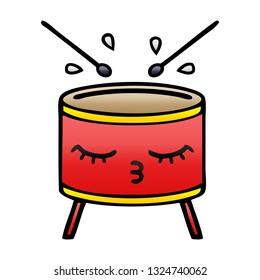 gradient shaded cartoon of a drum