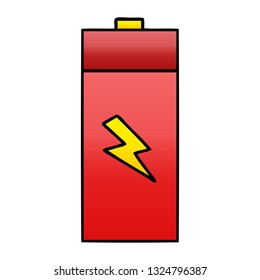 gradient shaded cartoon of a electrical battery