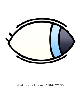 caricatura sombreada degradada de un ojo que mira a un lado