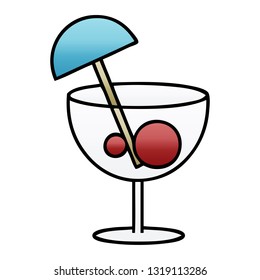 gradient shaded cartoon of a fancy cocktail