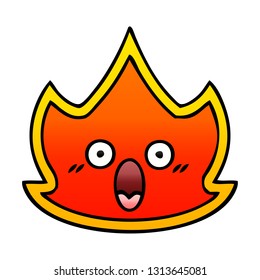 caricatura sombreada degradada de un incendio