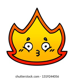 caricatura sombreada degradada de un incendio