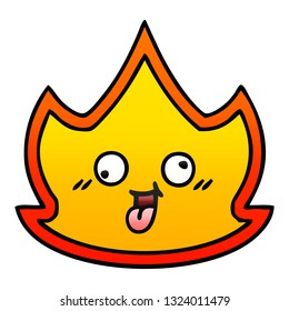 caricatura sombreada degradada de un incendio