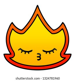 gradient shaded cartoon of a fire