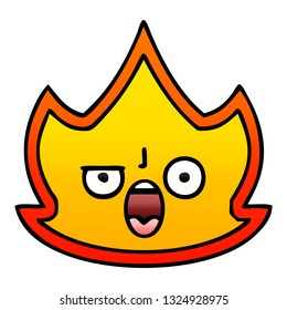 caricatura sombreada degradada de un incendio