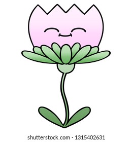 gradient shaded cartoon of a flower