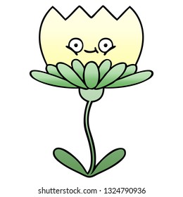 gradient shaded cartoon of a flower