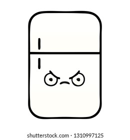gradient shaded cartoon of a fridge freezer