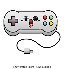 gradient shaded cartoon of a game controller