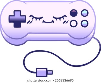 gradiente sombreado cartoon de um controlador de jogo na cor de néon brilhante