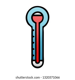 gradient shaded cartoon of a glass thermometer