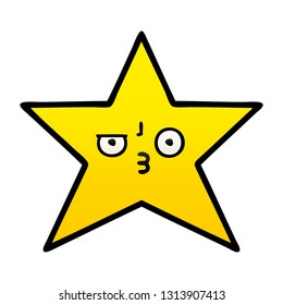 gradient shaded cartoon of a gold star