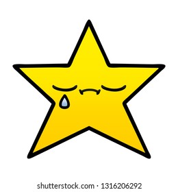 gradient shaded cartoon of a gold star
