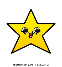 gradient shaded cartoon of a gold star