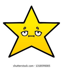 gradient shaded cartoon of a gold star